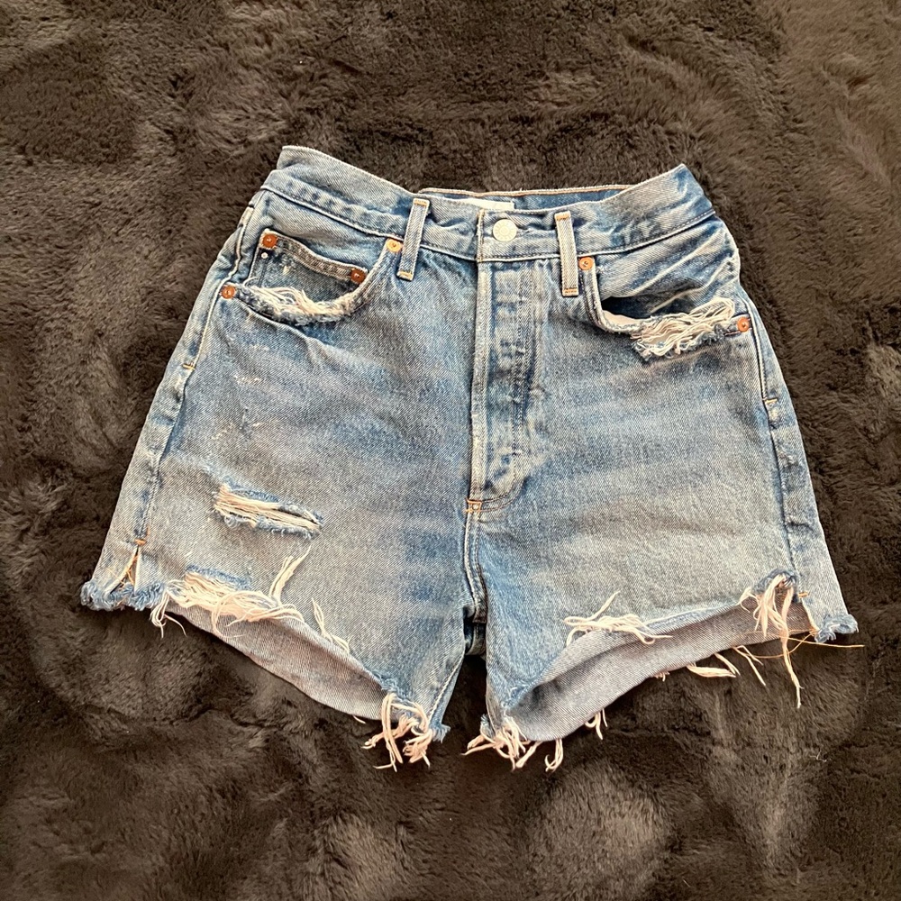 Distressed Denim Women Shorts